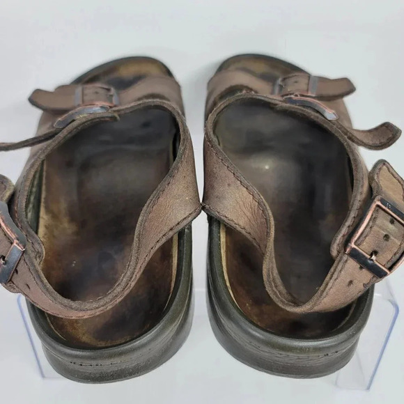 Birkenstock Men's 7 Women 9 Tatami 2 Strap Brown Leather Sandal Shoes Normcore - Picture 8 of 12